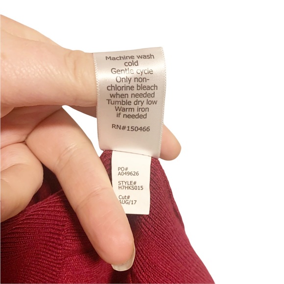 🎄 3/$15 41 Hawthorn Open Front Ruffle Hem Long Sleeve Cardigan M - Picture 5 of 7